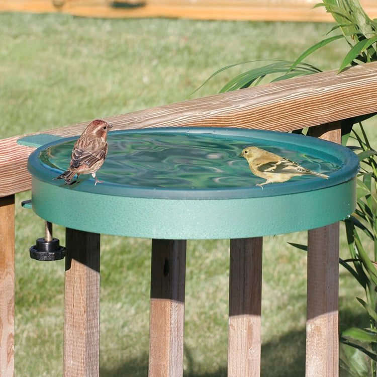 14" Deck Bird Bath, Clamp or Screw Mount