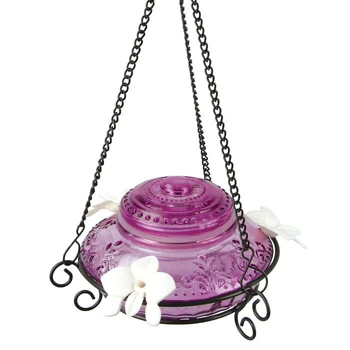Antique Top-Fill Glass Hummingbird Feeder