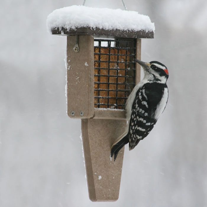 Single Cake Tail Prop Suet, Brown Roof