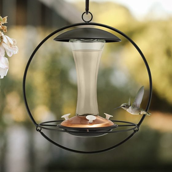 Contemporary Floating Sphere Hummingbird Feeder