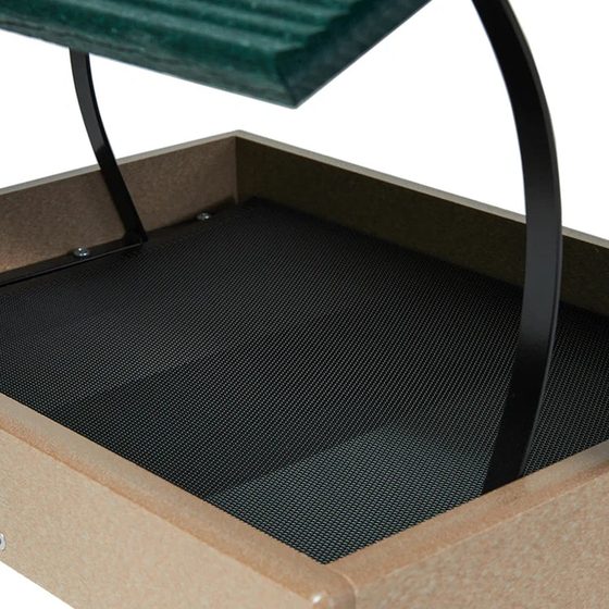 Medium Fly-Thru Platform Bird Feeder with Green Roof